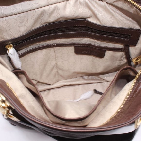 Michael Kors Jet Set Dark Brown Pebble Leather Tote - New with defects - Picture 13 of 15